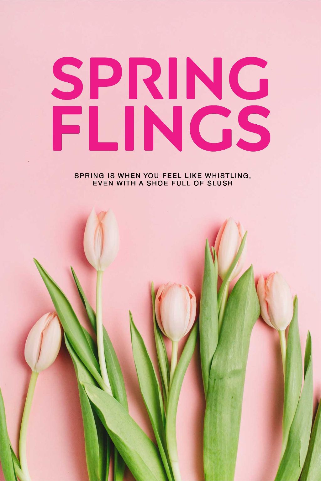 Charming Pink Spring Sale Poster Design