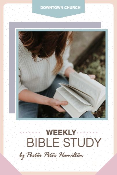 Template Inspiring Weekly Bible Study Poster in Pink