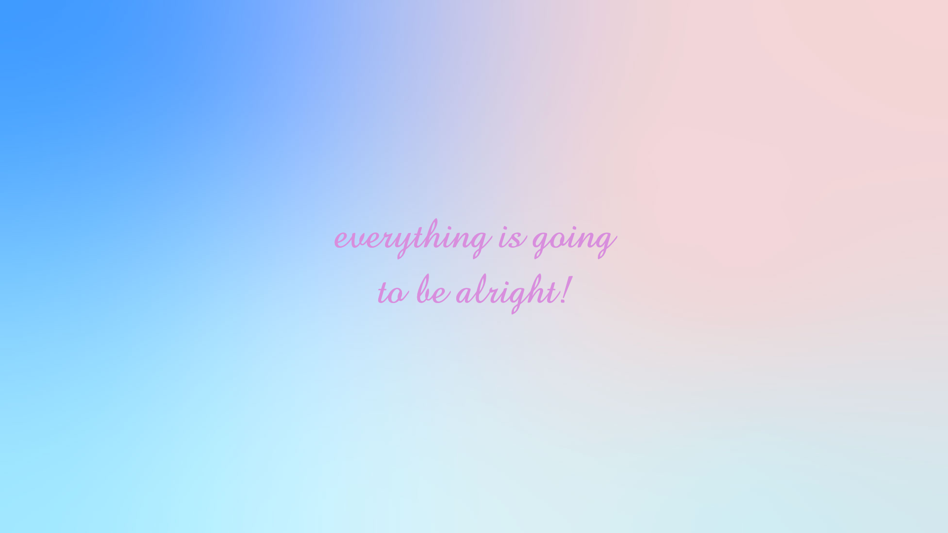 Soothing Blue Pink Inspirational Quote Poster