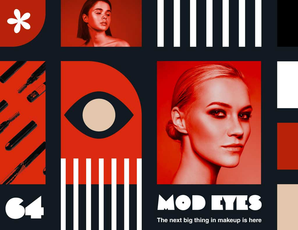 Template Chic Red Beauty Ad Poster Design