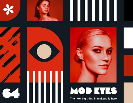 Template Chic Red Beauty Ad Poster Design