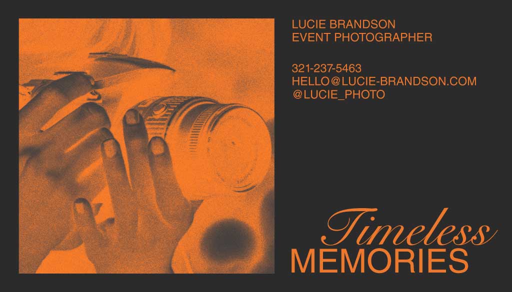 Classic Orange Event Photographer Poster Design