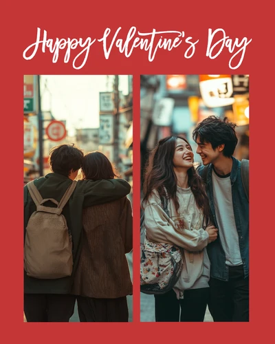Template Heartfelt Valentine's Day Instagram Portrait in Red