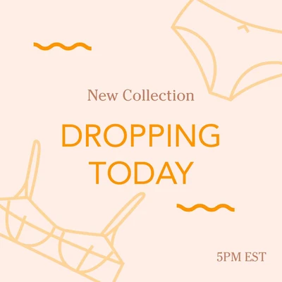 Template Apricot Hue Fashion Collection Ad Template