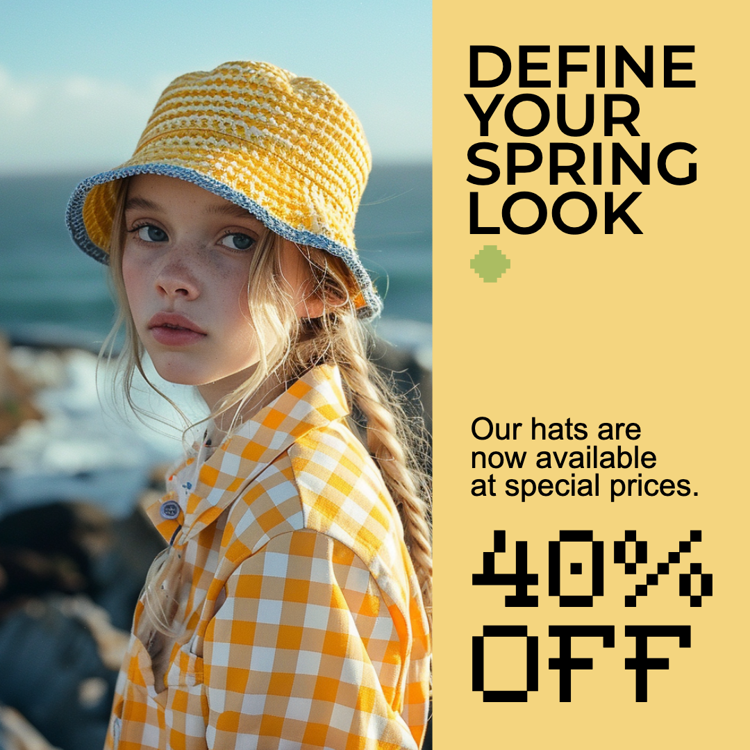 Template Bright Yellow Instagram Square Spring Offer