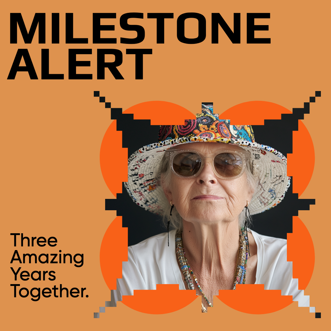 Celebratory Milestone Alert Instagram Post in Orange