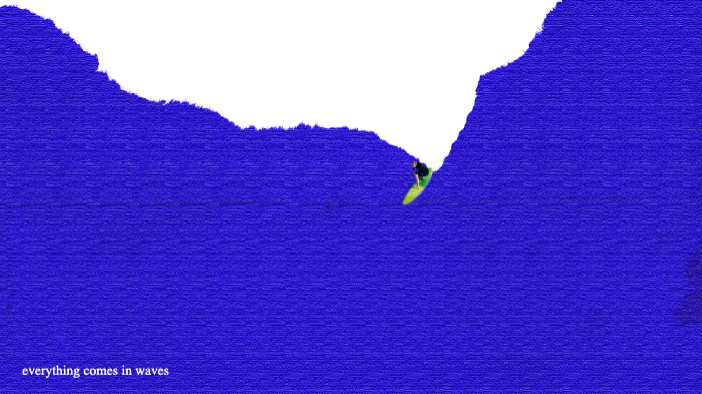 Template Blue Wave Surfing Poster Template Design