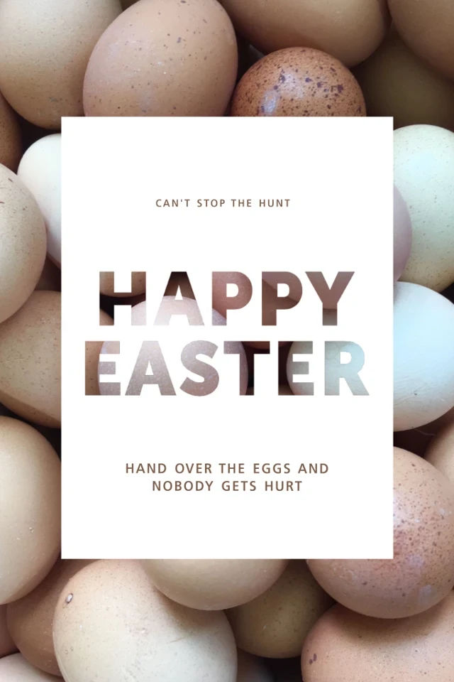 Template Happy Easter Egg Hunt Poster in Cream Tones