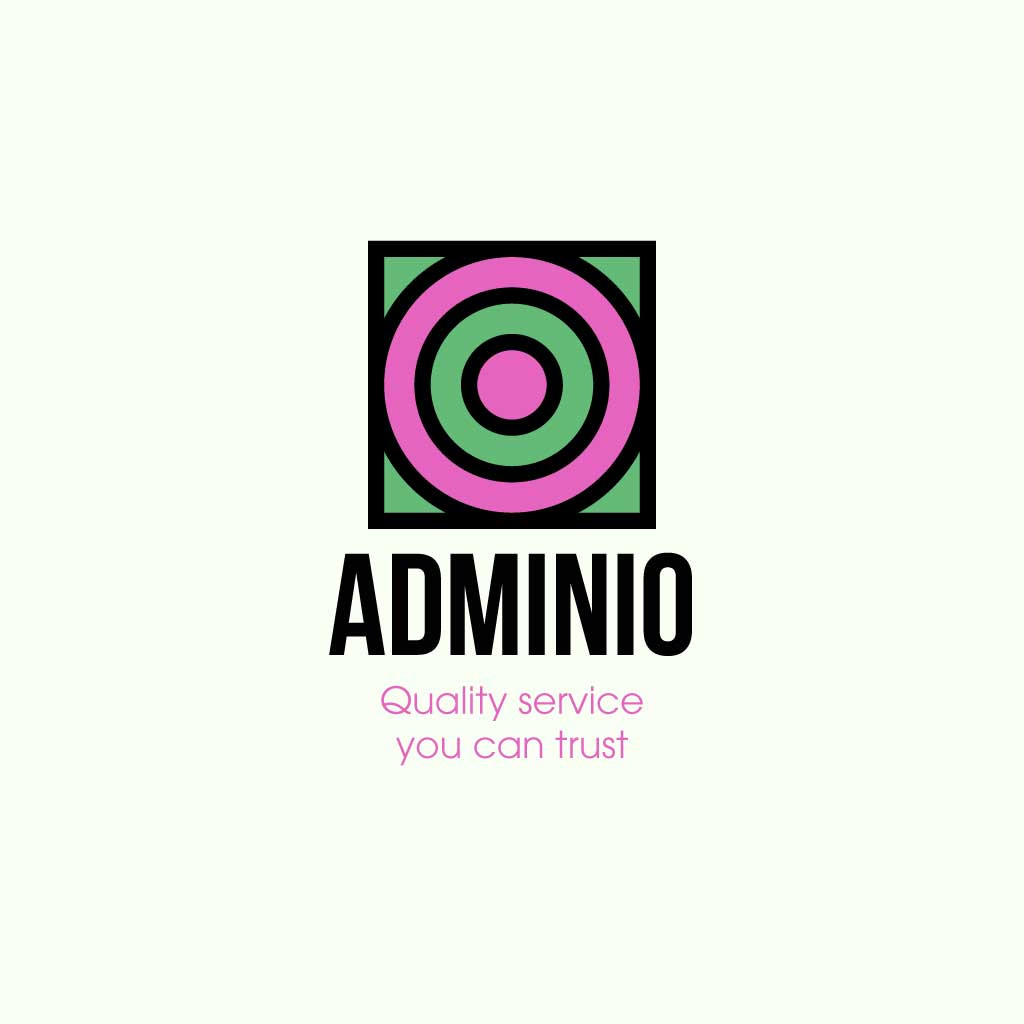 Template Sleek Pink and Green Business Logo Post