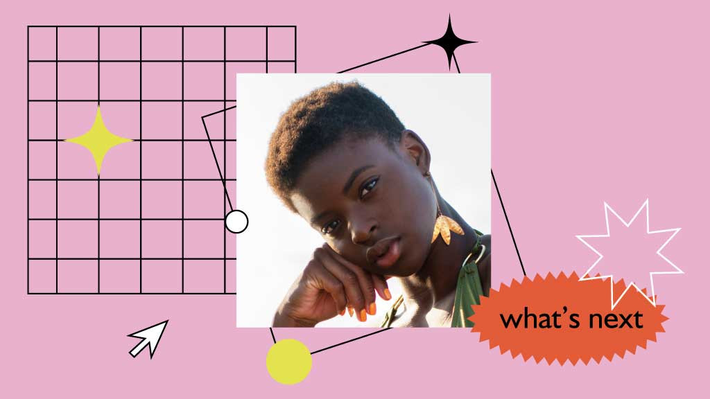 Template Chic Pink and Orange Fashion Poster Design