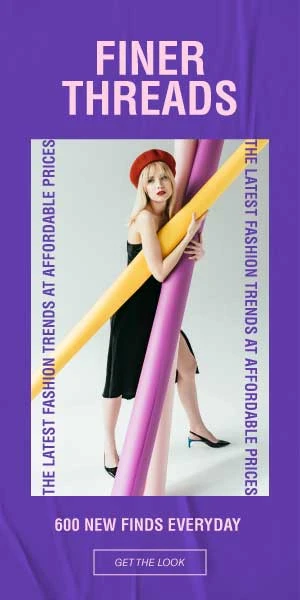 Template Chic Purple Fashion Sale Poster Design