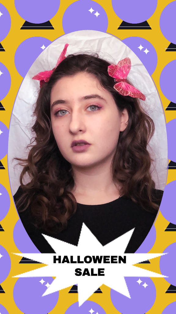 Halloween Sale Spooky Instagram Story in Purple