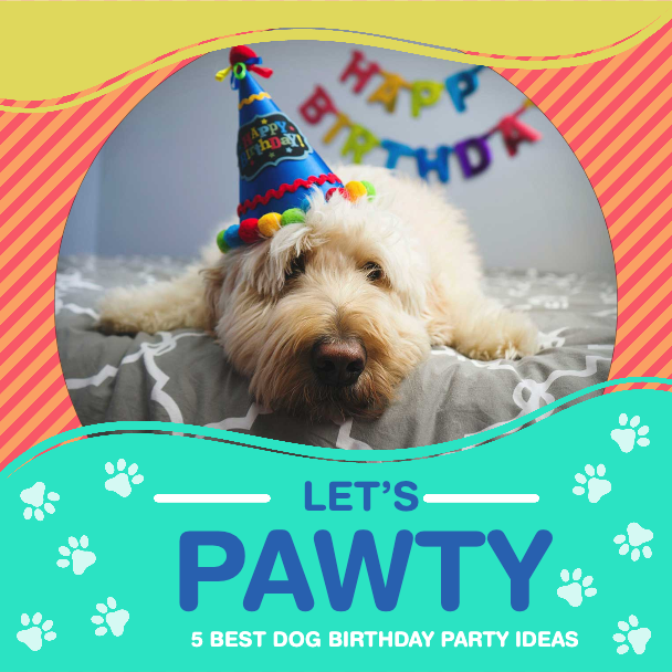 Cheerful Canine Birthday Bash Post Template