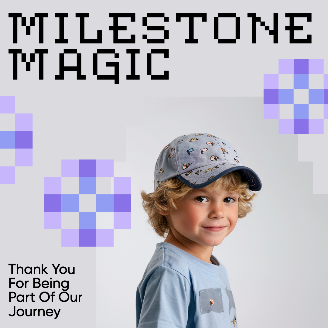 Milestone Magic Instagram Post Template in Blue