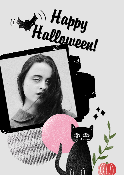 Chic Pink and Black Halloween Poster Design