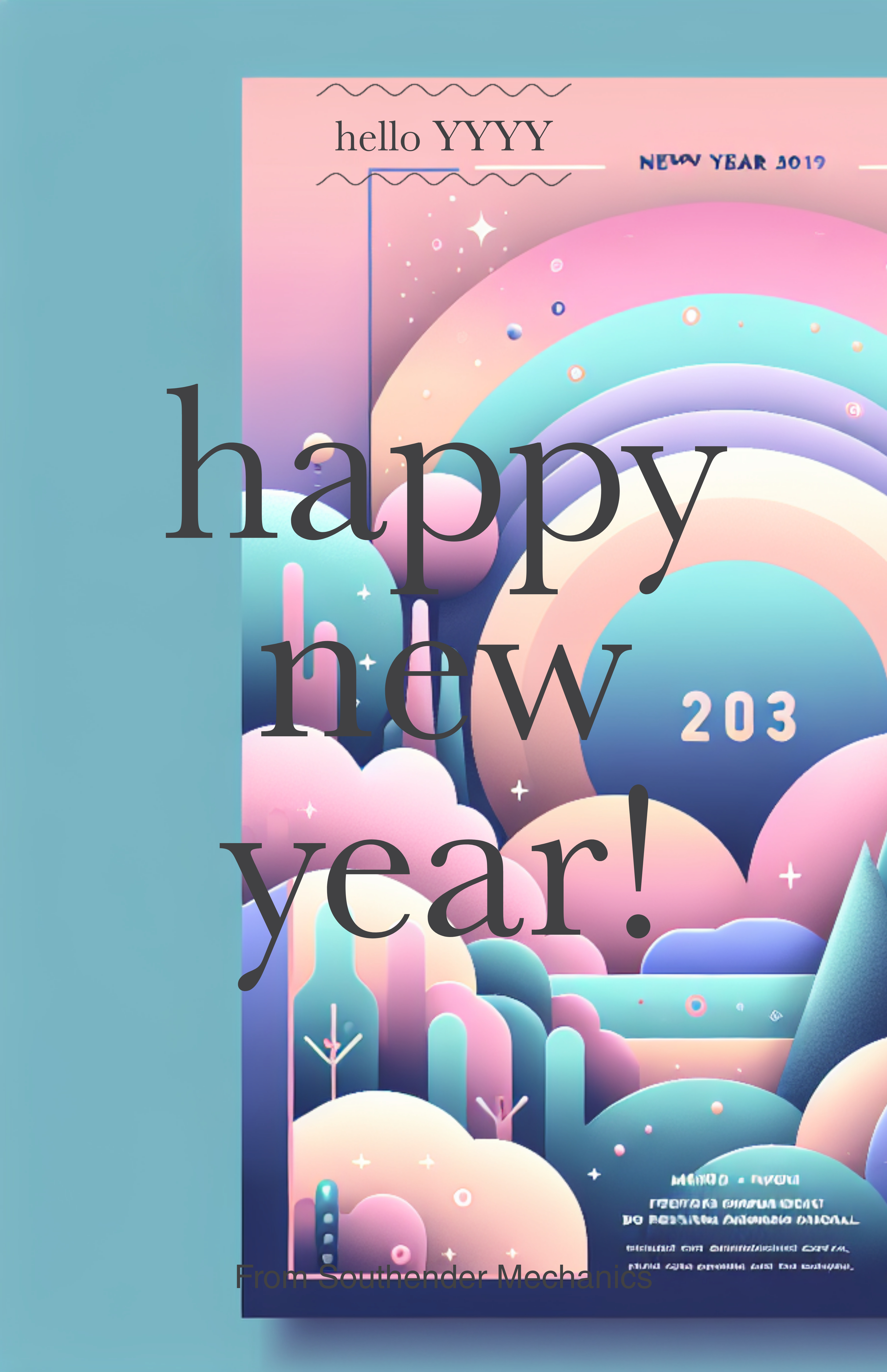 Colorful New Year Celebration Poster Design