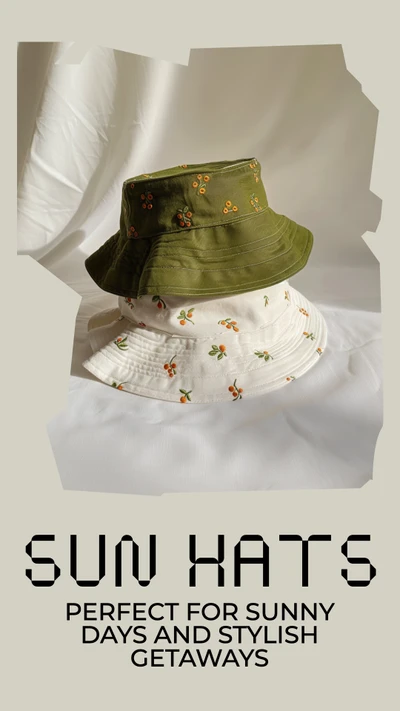Template Chic Olive Instagram-Story For Summer Hats