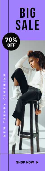 Chic Fashion Sale Ad Purple Accent