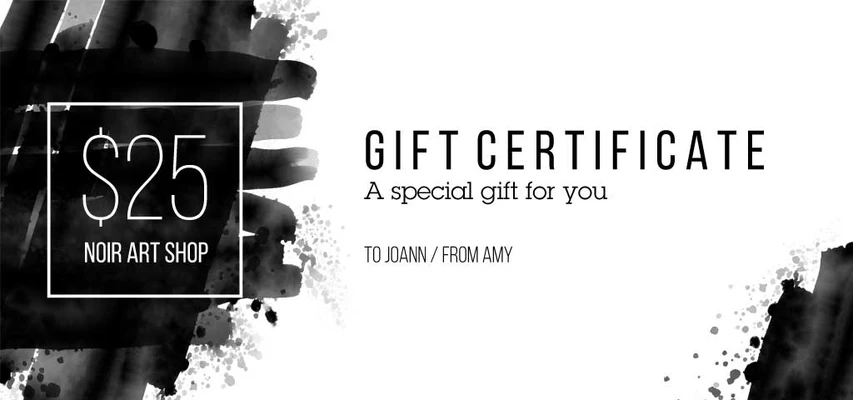 Template Elegant Black and White Voucher Design Template