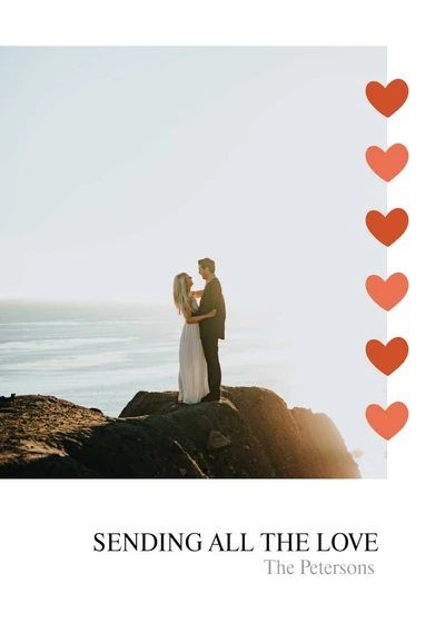 Template Warm Coastal Love Celebration Poster Design