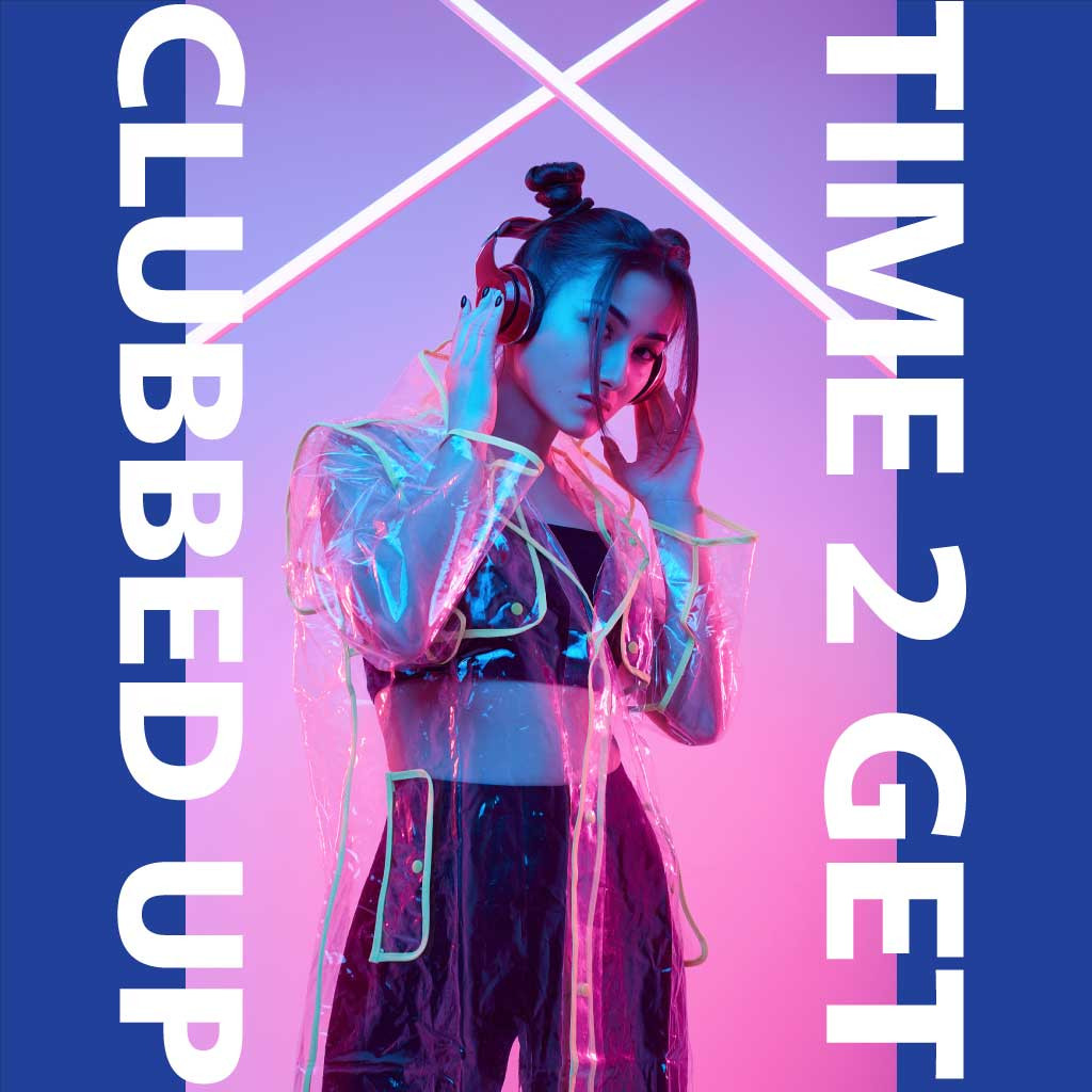 Template Vibrant Neon Music Party Poster Design