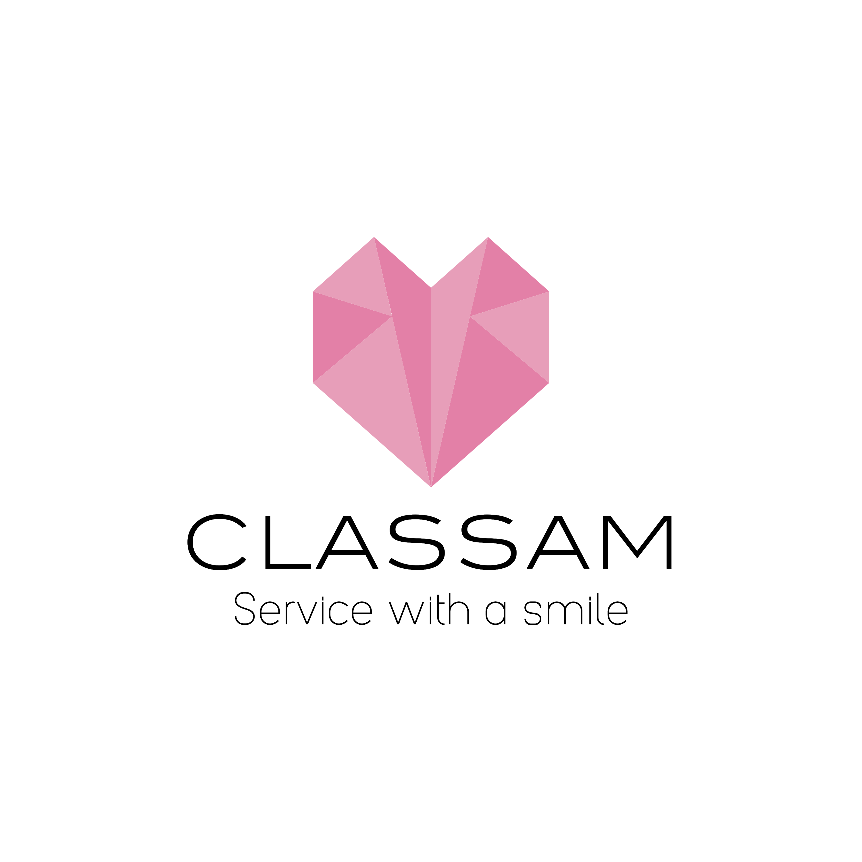 Elegant Pink Heart Logo Company Post