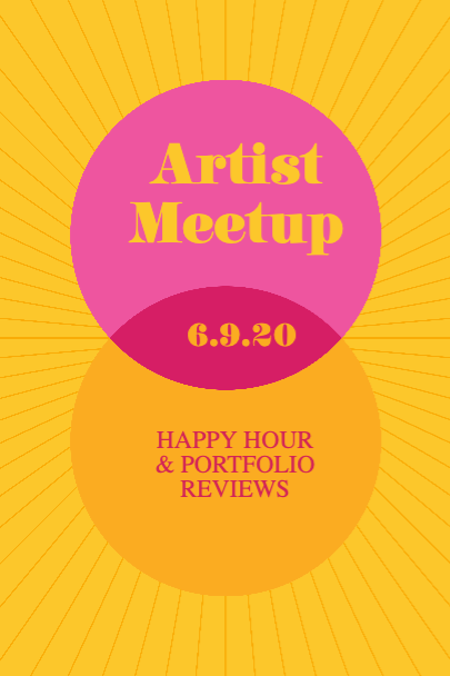 Vibrant Artist Meetup Event Poster Template