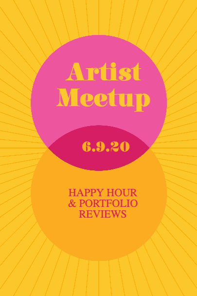 Template Vibrant Artist Meetup Event Poster Template