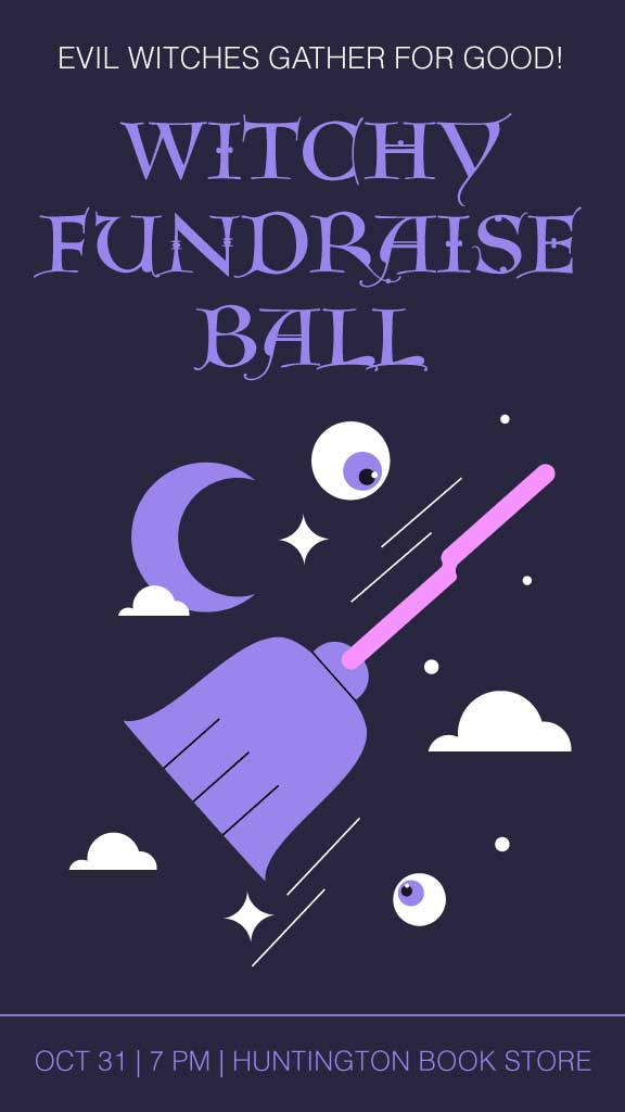 Enchanted Evening Witch Fundraiser Ball Poster