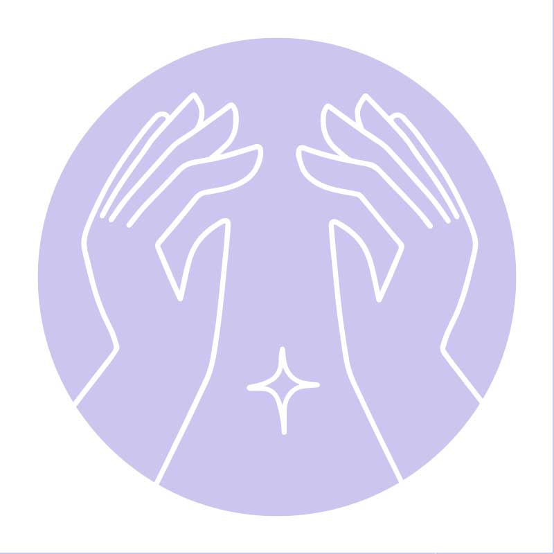 Elegant Lavender Care Hands Logo Template