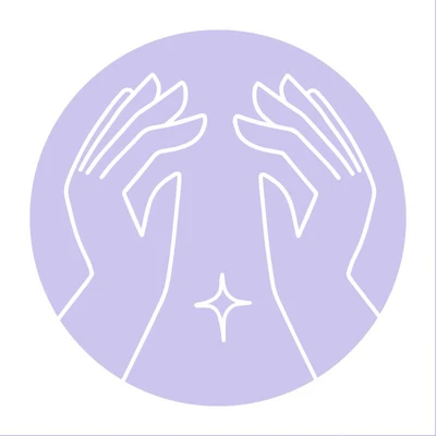 Template Elegant Lavender Care Hands Logo Template