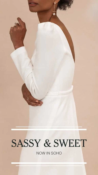 Template Elegant White Dress Ad, Soho Chic Fashion