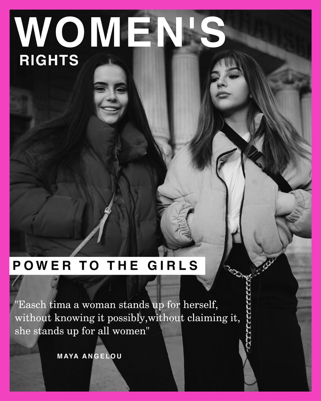 Empowering Pink Social Cause Poster Design