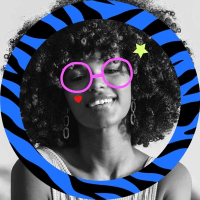 Template Blue Zebra Striped Fashion Ad Template