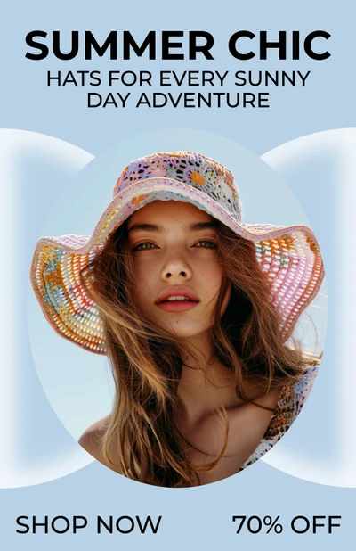 Template Vibrant Summer Poster For Chic Adventure