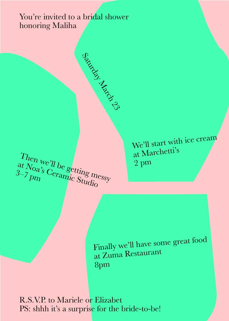 Template Chic Mint Green Bridal Shower Invitation Poster