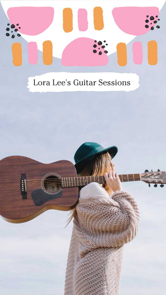 Cozy Outdoor Guitar Lessons Poster Design