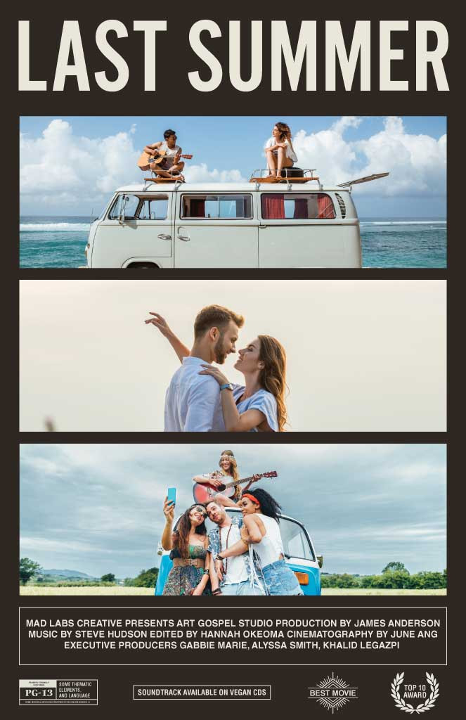 Template Ocean Blue Summer Movie Poster Design