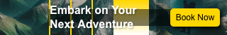 Adventure Awaits Yellow Green Ad Banner