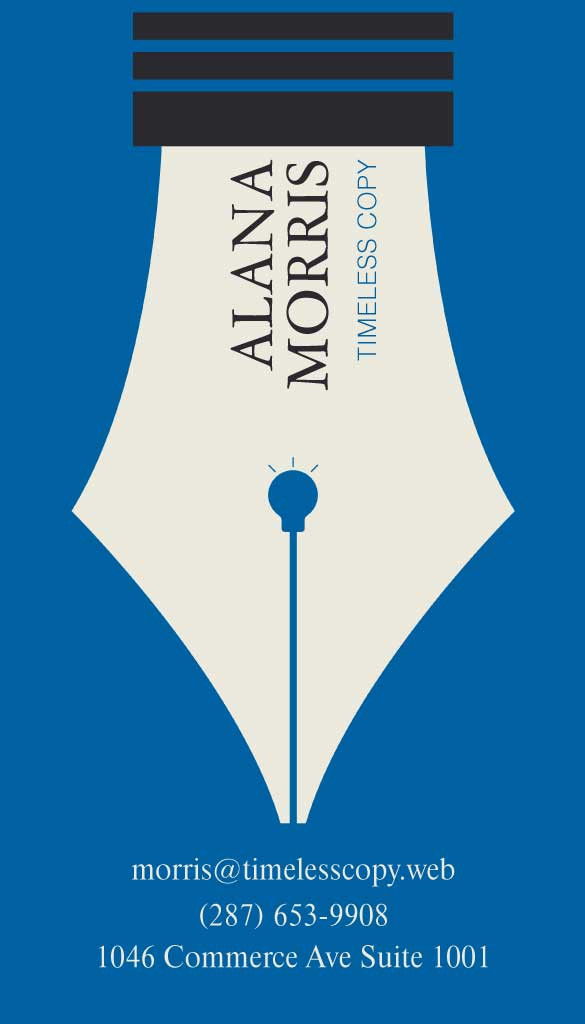 Template Elegant Blue Business Card Design Template