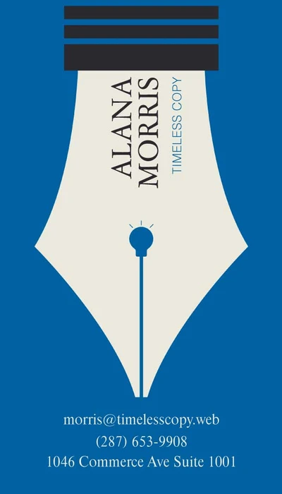 Template Elegant Blue Business Card Design Template