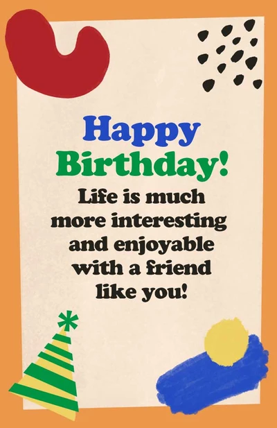 Template Colorful Birthday Wishes Celebration Poster