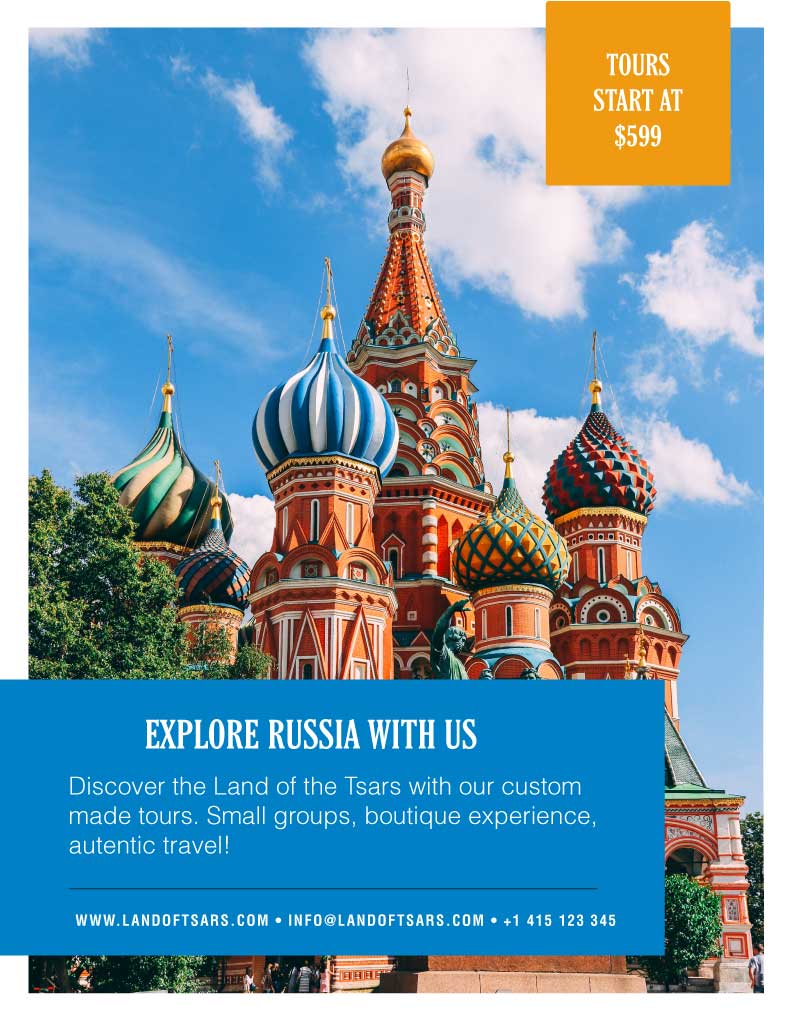 Discover Russia Custom Travel Tours Poster