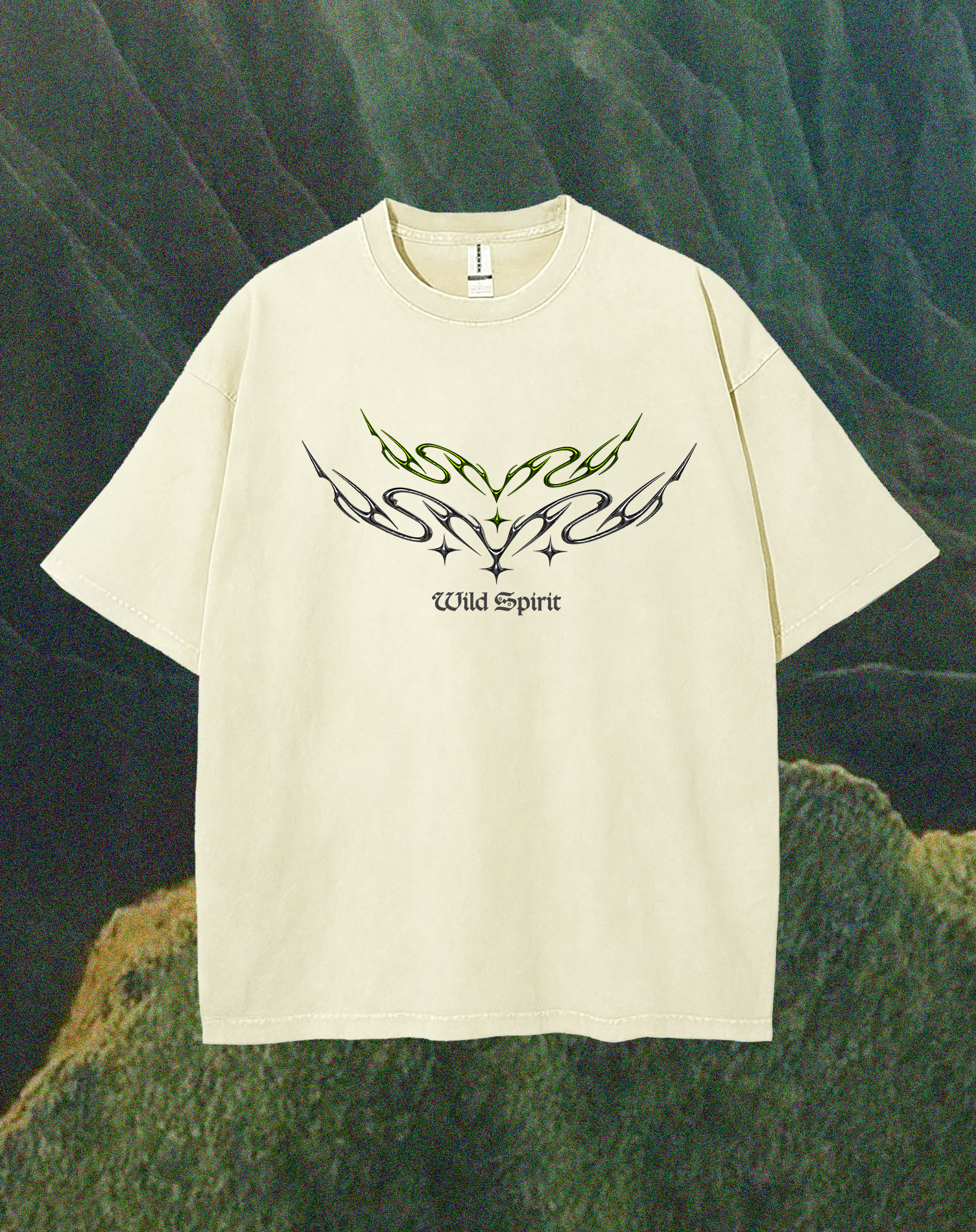 Template Wild Spirit Cream T-Shirt Design Inspiration