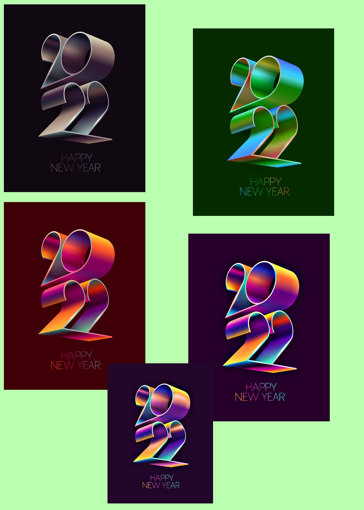 Colorful New Year Celebration Poster Design