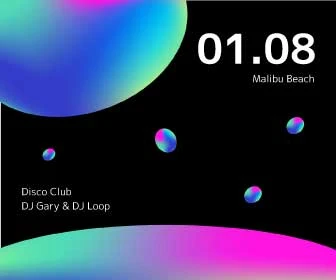 Template Chic Black and Pink Event Poster Design