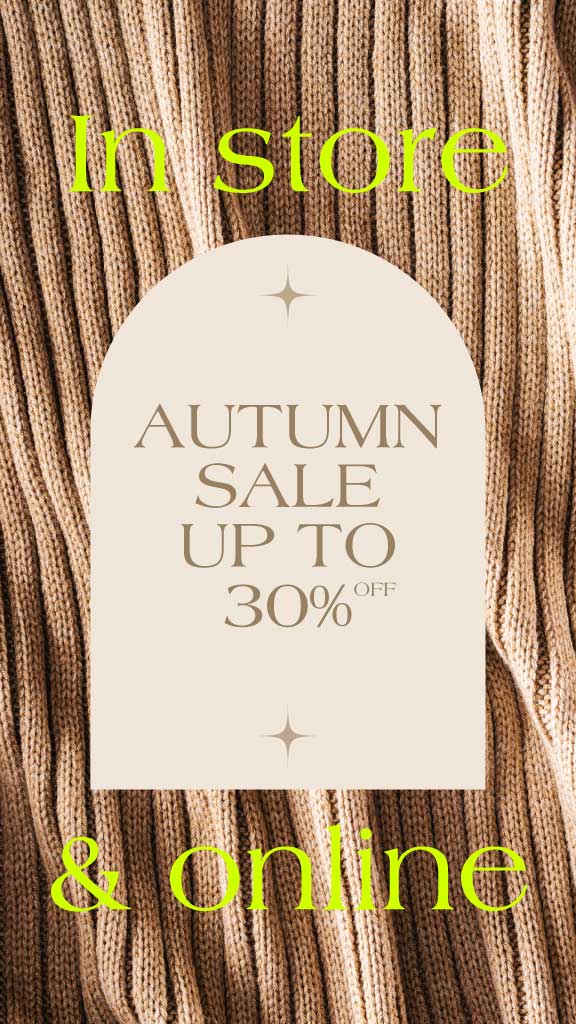 Autumn Sale Beige Knit Poster Design