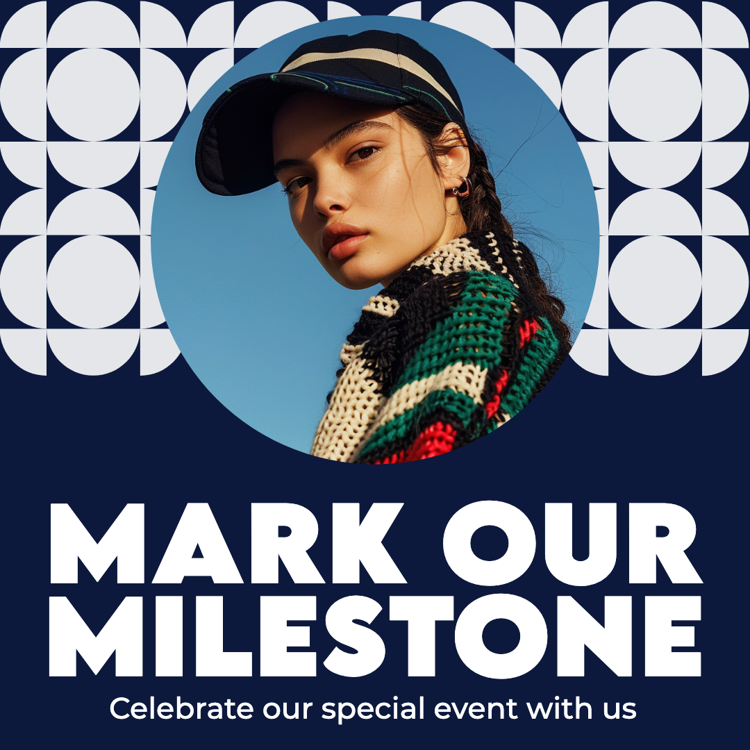 Template Celebrate Milestone Instagram-Square Template in Blue