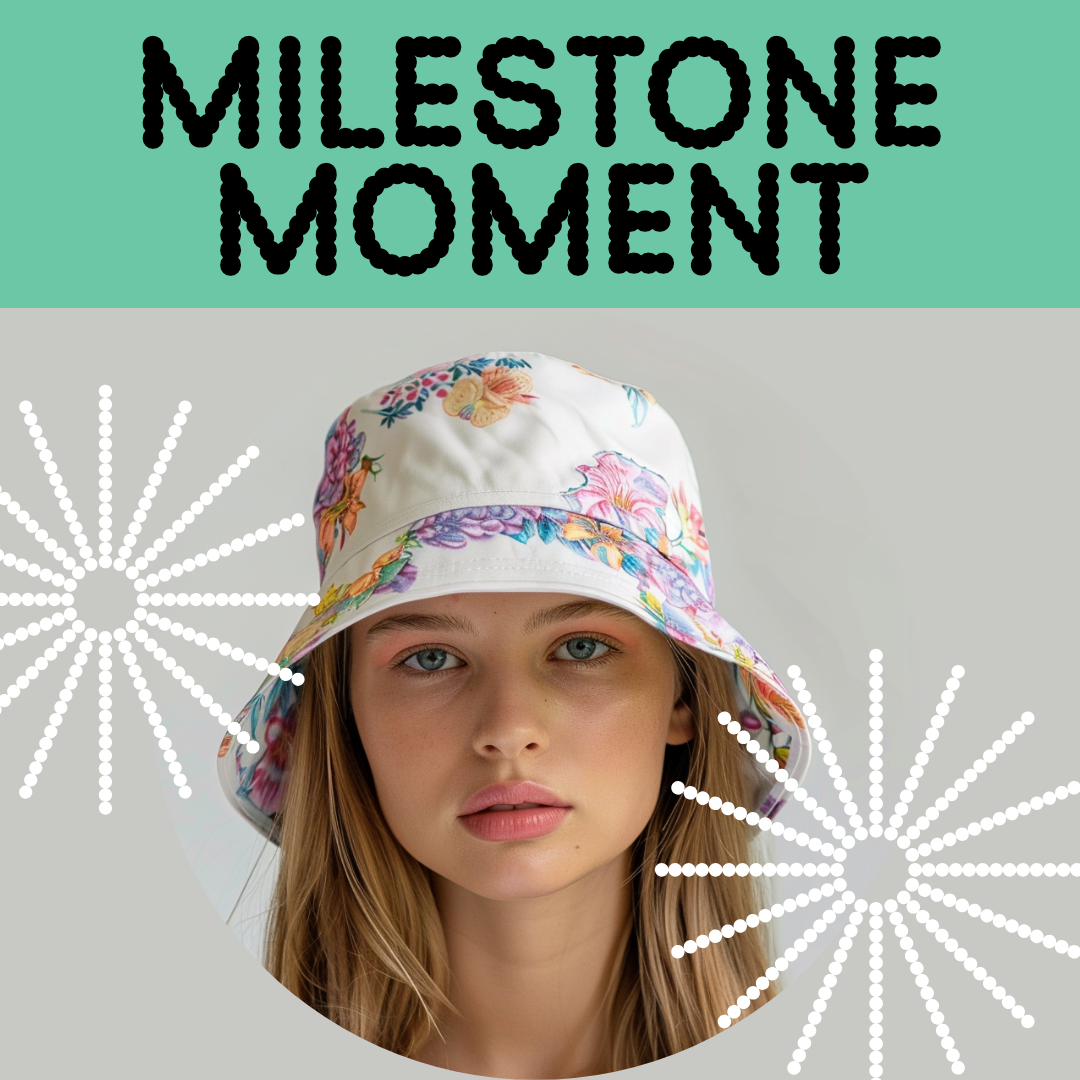 Milestone Moment Floral Hat Instagram Post