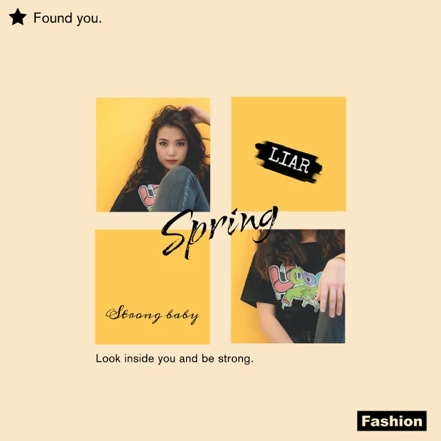 Chic Mustard Spring Fashion Poster